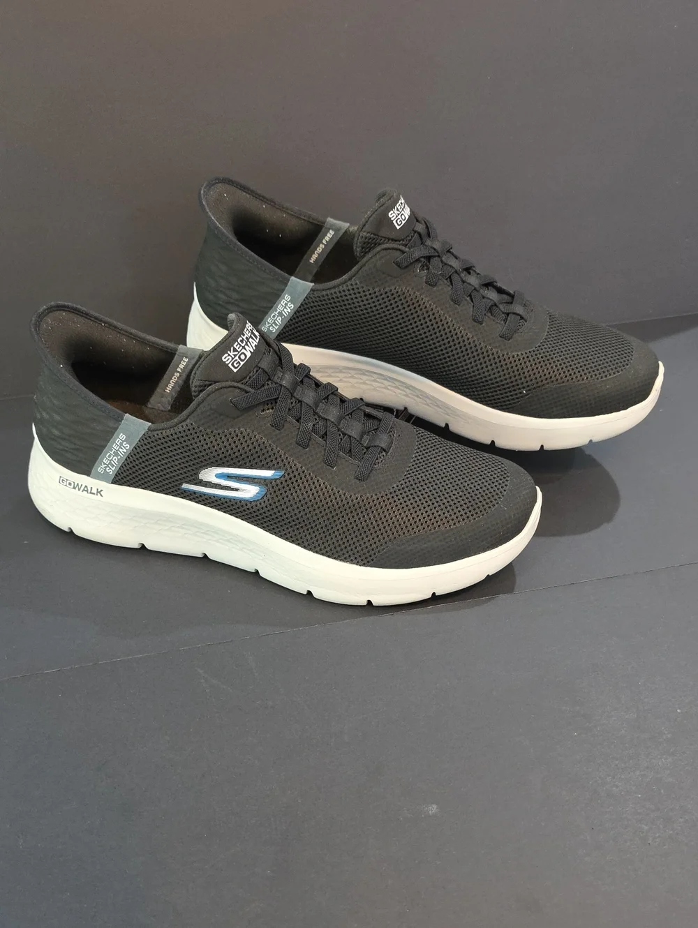Skechers GOwalk Men's Black Mesh Slip-On Sneakers